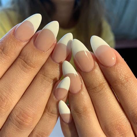 deep french nails almond